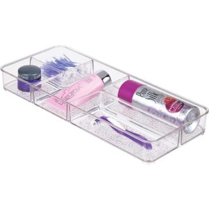 iDesign Organizador de tocador dividido de plástico para
