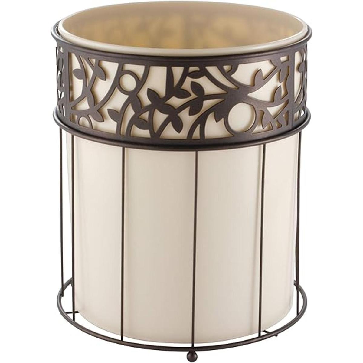 iDesign Cubo de basura de metal y plástico de vid para
