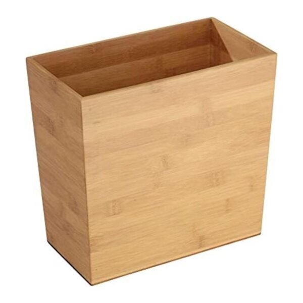 iDesign Cesta rectangular de bambú para residuos_1