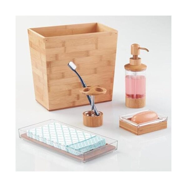 iDesign Cesta rectangular de bambú para residuos_6