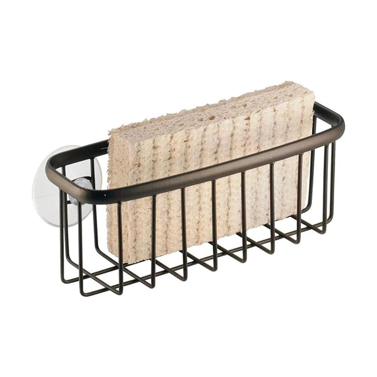 iDesign Soporte con ventosa para fregadero de cocina