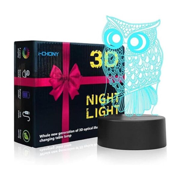 iCHONY Lámpara de noche de regalo de búho para niños_4
