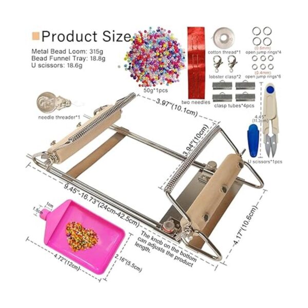 hobbyworker Kit de telar de cuentas ajustables de segunda