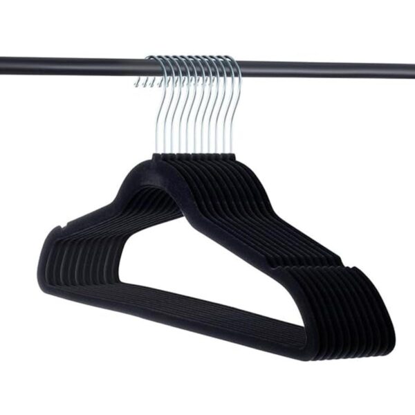 homeit 50 Pack Perchas Perchas de Terciopelo Negro Ropa_5