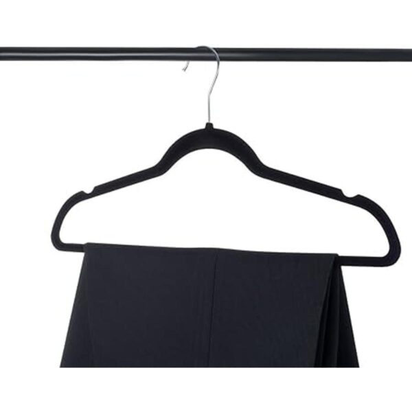 homeit 50 Pack Perchas Perchas de Terciopelo Negro Ropa_2