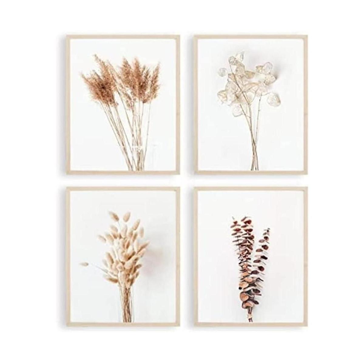 heilkee Arte de pared bohemio de hierba de pampas