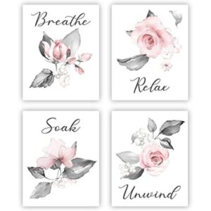 heilkee Arte de pared de flores rosadas decoración de_1