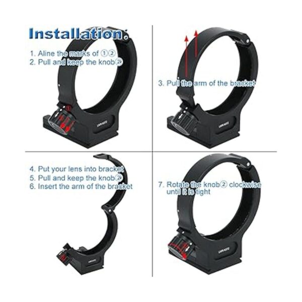 haoge lmrn372 lente Collar Pie Tripod Mount Ring Soporte_6