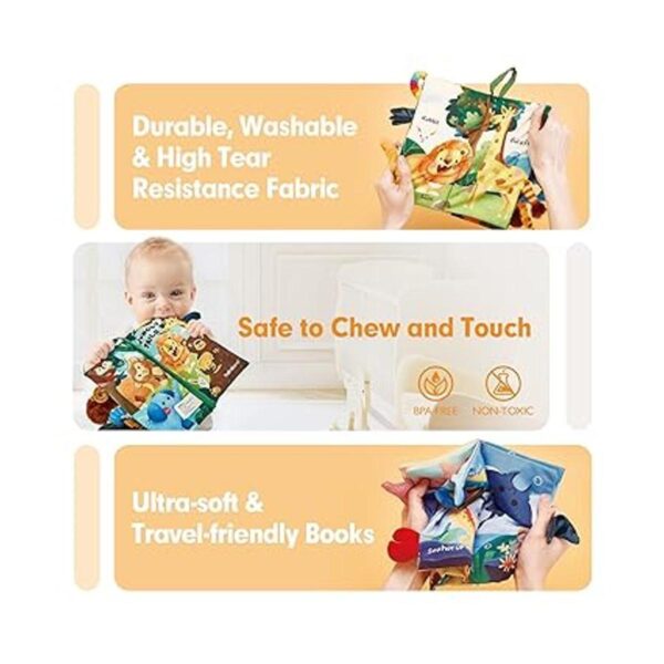 hahaland Libros para bebés de 0 a 6 meses 2 piezas de_3