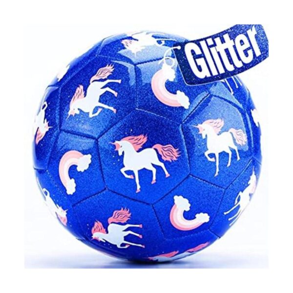 hahaland Soccer Ball Size 3 Soccer Ball Glitter Unicorn_1
