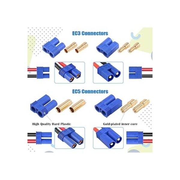 glarks 76pcs TPlugXT60XT90EC3EC5 Male Female Plug_3
