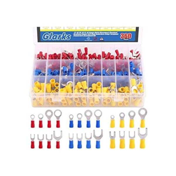 glarks 360pcs 22 1616 1412 10 Gauge terminales de_1