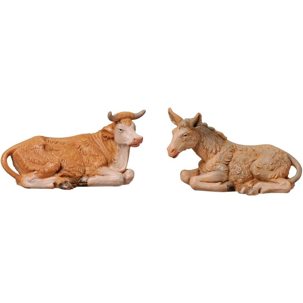 fontanini 3 12inch Buey y Set de burro Natividad además