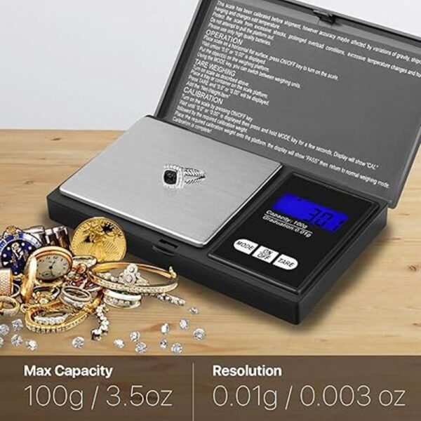 flexzion Digital Joyería escala herramienta de oro moneda