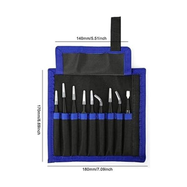 feita 7pcs ESD SAFE antiestática Pinzas de acero