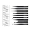 feita 7pcs ESD SAFE antiestática Pinzas de acero