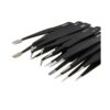 feita 7pcs ESD SAFE antiestática Pinzas de acero
