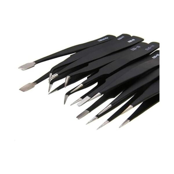 feita 7pcs ESD SAFE antiestática Pinzas de acero