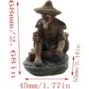 figuras de pescador en miniatura estilo vintage de_2