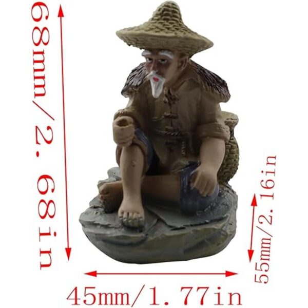 figuras de pescador en miniatura estilo vintage de_2