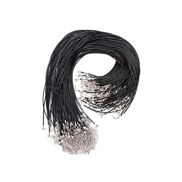 exacoo 100 pcs 20 mm. de collar cordón negro con cierre