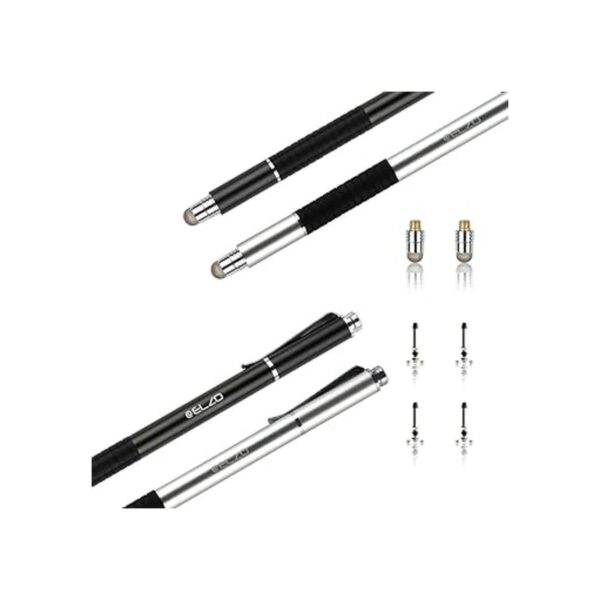 elzo elegante Stylus 3 en 1 NegroPlateado Paquete de 2_6