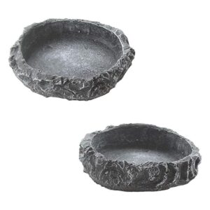 emours Pack de 2 platos de agua de reptiles para alimentar_1
