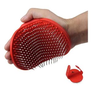 emours Pet Grooming cepillo para polvo masajeador de hule_1