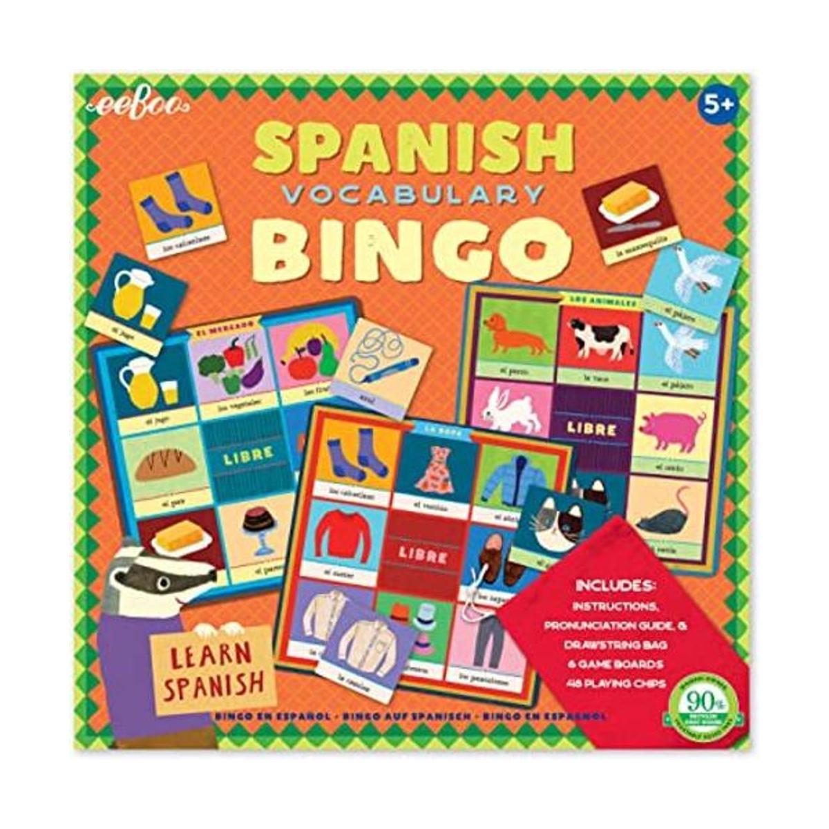 eeBoo Juego de vocabulario de bingo español