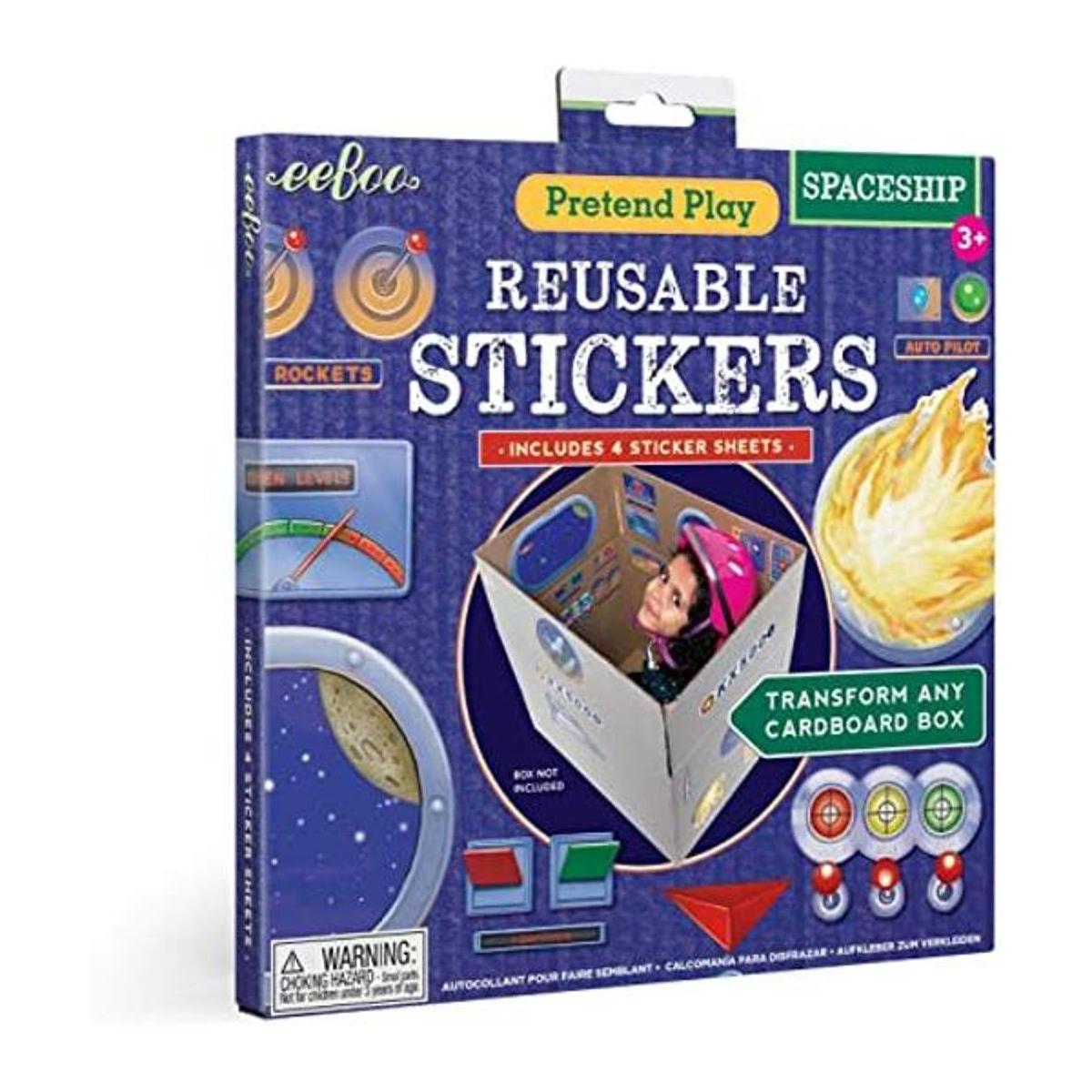 eeBoo Juego de simulación calcomanías reutilizables de