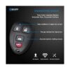 eccpp New Reemplazo Remote Keyless Key Fob Clicker Caso