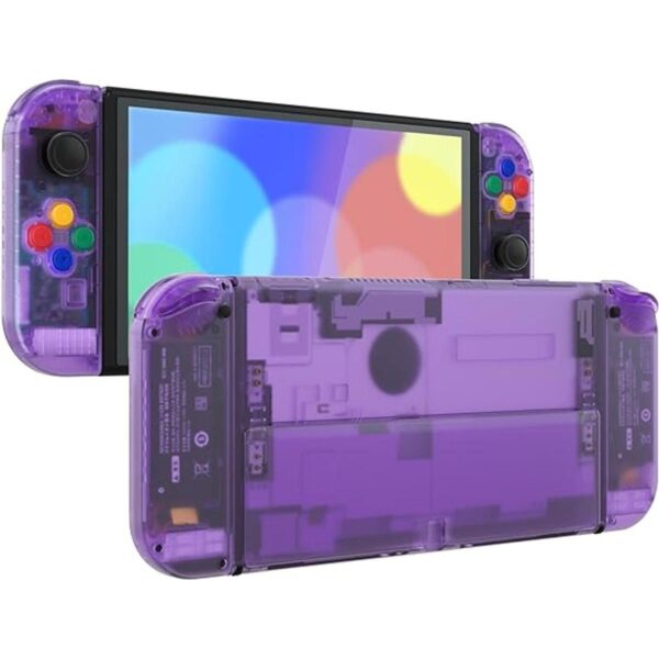 eXtremeRate Clear Atomic Purple Juego completo de carcasa_1