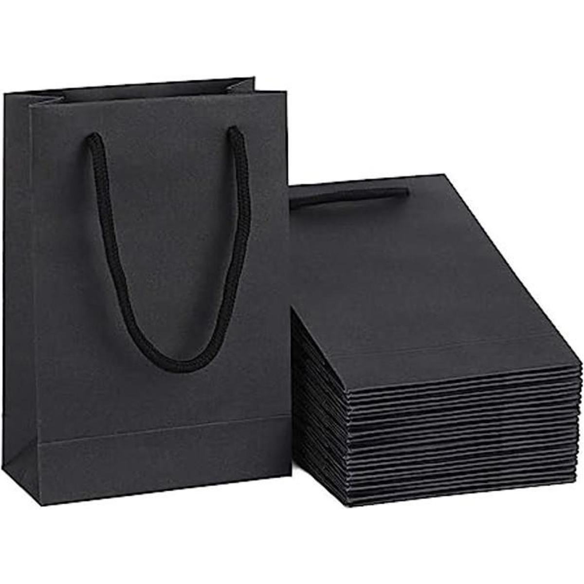 driew Bolsas de regalo color negro paquete de 50 bolsas