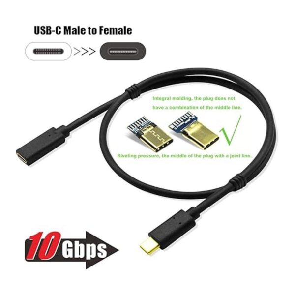 de extensión USBC 3.1 macho a hembra Gen 2 10 Gbps_2
