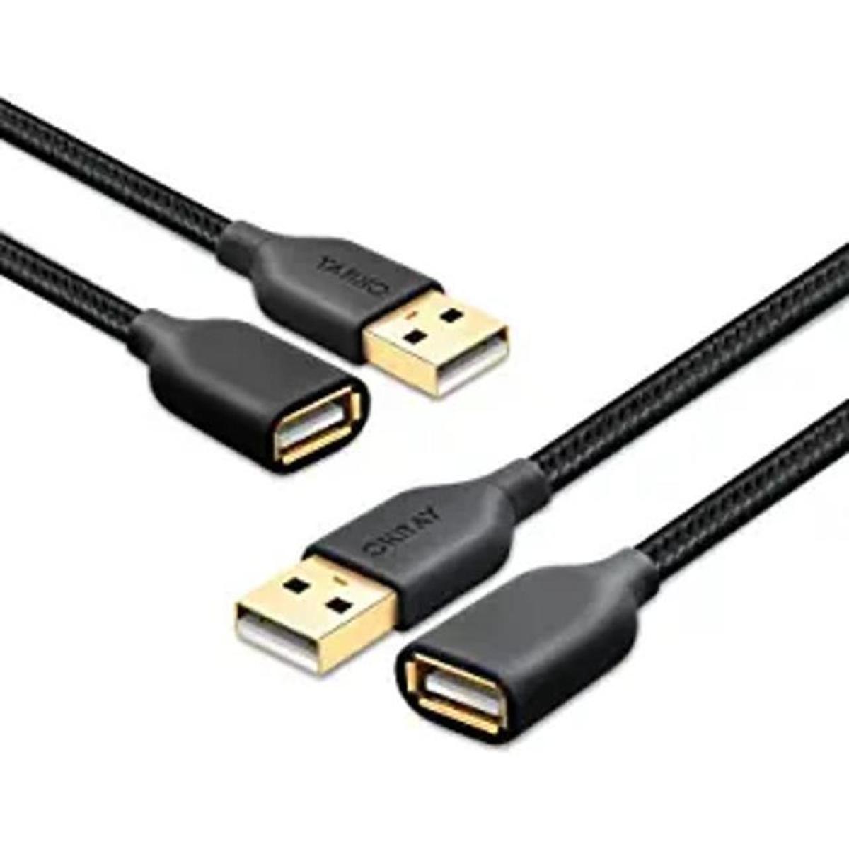 de extensión USB de 10 pies paquete de 2 cables de