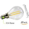 ctkcom G45 2 W LED Vintage Edison regulable bombillas de