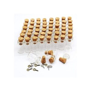 ctkcom 100 piezas 0.5 mlextra Miniaturas tarros de vidrio