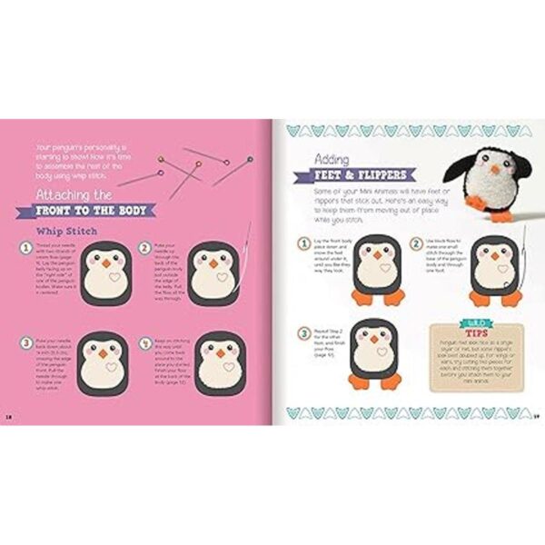 coser mini animales Klutz libro y Craft Kit Make