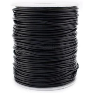 cleverdelights Black Solid Rubber Cord 10 Metros 11_1