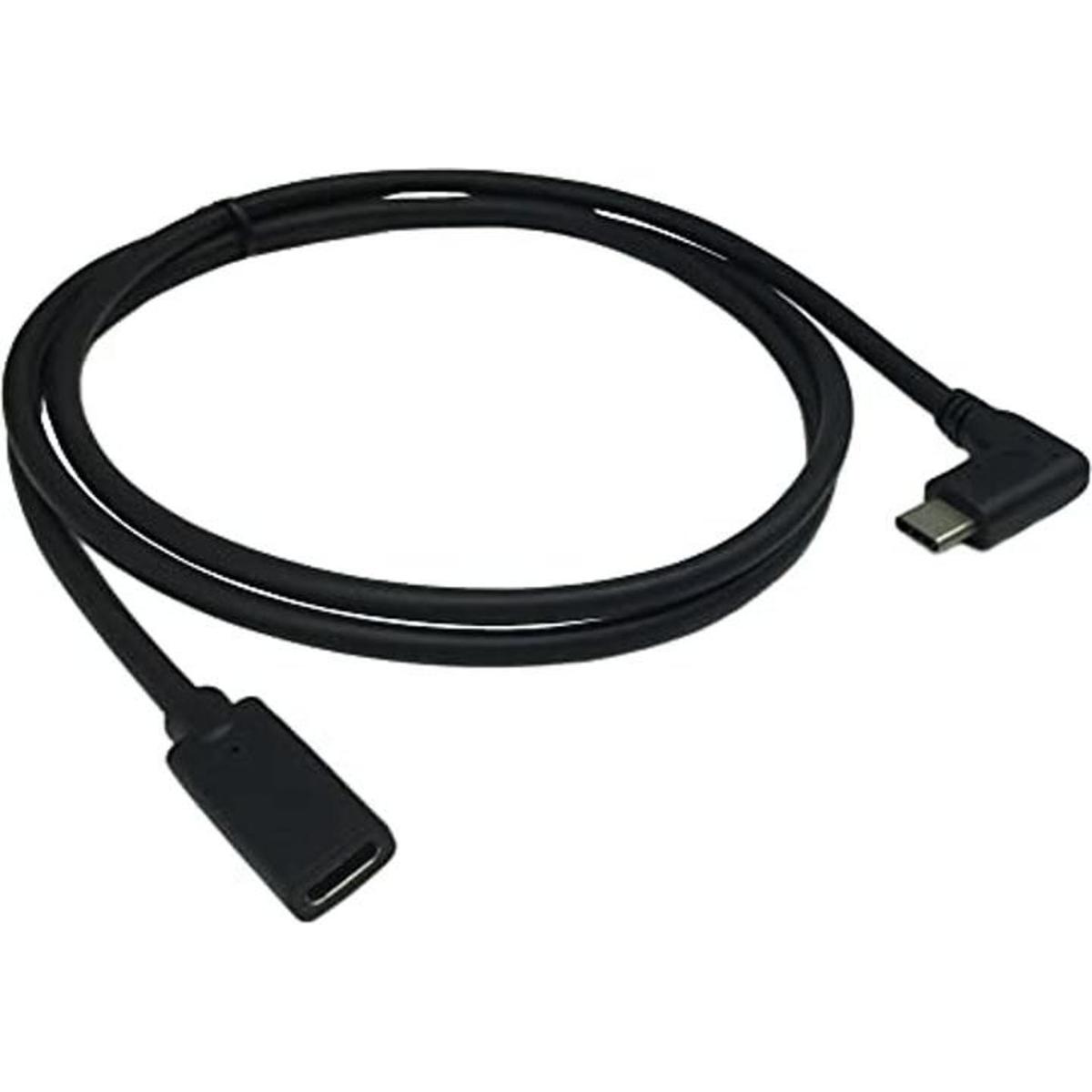 cerrxian 1 m 3 ft 90 grados USB 3.1 Tipo C macho a hembra