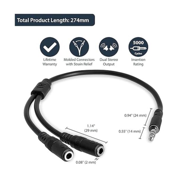 cable extensión audio 0.138 in cable divisor de audio_3