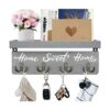 buways Soporte para llaves y correo de madera con 4_1