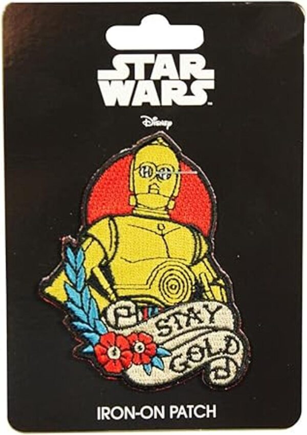 c3po Ventilador Stay Oro IronOn Craft Patch Star Wars_3