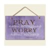 bouti1583 Pray About Everything Letrero de madera_1