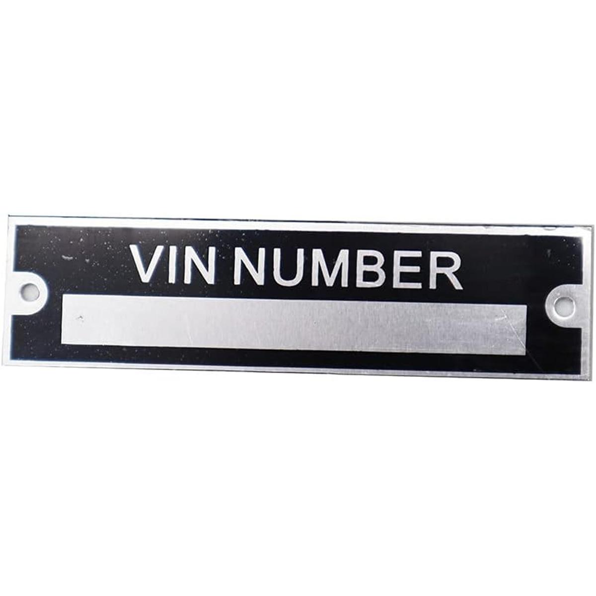 beyondcity Placa de identificación en serie VIN con datos