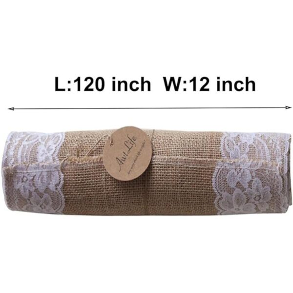 awtlife Burlap Camino de mesa para boda nupcial ducha Baby