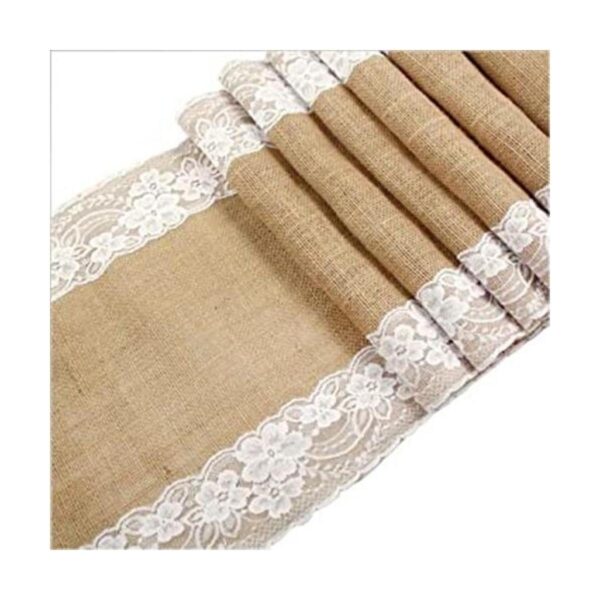 awtlife Burlap Camino de mesa para boda nupcial ducha Baby