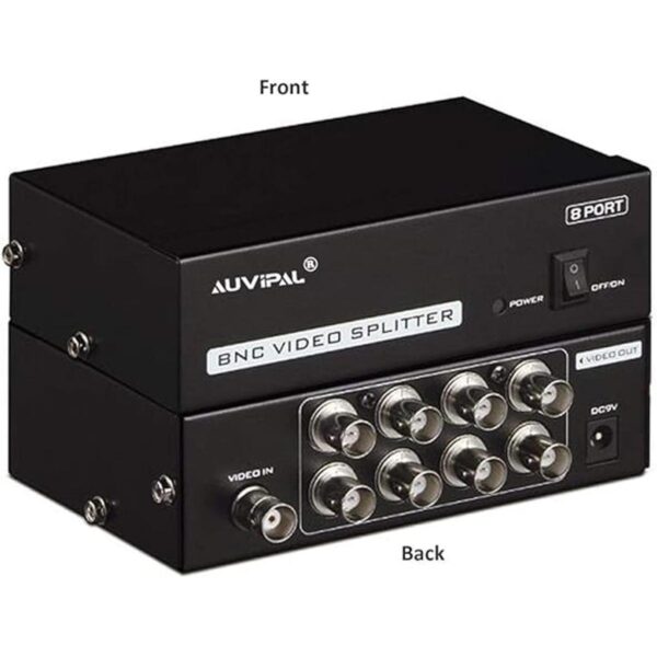 auvipal Caja de divisor de video BNC Coaxial de video_3