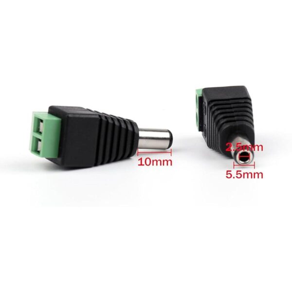 areyourshop 10 pcs 5.5 mm x 2.5 mm Cámara CCTV DC Power_3