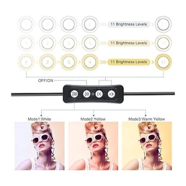 Anillo de luz led de 6 pulgadas con trípode para video y_2